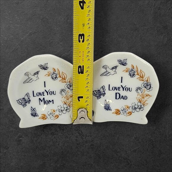 Vintage Fairway Japan Mom & Dad Bud Vases Pair I Love You Gift Holiday Present - Picture 7 of 7